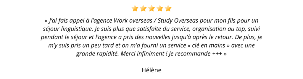 Témoignage d'un maman qui a envoyé son ado en séjour linguistique à Londres avec Study Overseas.